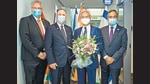:nion External Affairs Minister S Jaishankar is greeted by the officials on his arrival in Israel. (PTI) :nion External Affairs Minister S Jaishankar is greeted by the officials on his arrival in Israel. (PTI)