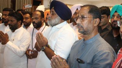 SAD president Sukhbir Singh Badal said incidents like the Singhu lynching had no place in a civilised society. (Sameer Sehgal/HT) SAD president Sukhbir Singh Badal said incidents like the Singhu lynching had no place in a civilised society. (Sameer Sehgal/HT)