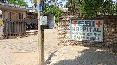 The ESI Hospital in Phase 7, Industrial Area, Mohali, functions from a run-down building and has no equipment for even minor medical procedures. (HT Photo) The ESI Hospital in Phase 7, Industrial Area, Mohali, functions from a run-down building and has no equipment for even minor medical procedures. (HT Photo)