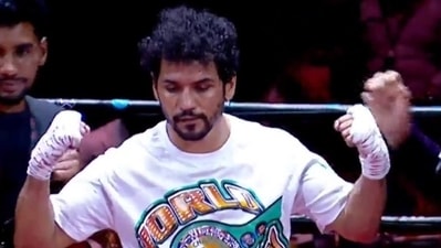 Indian professional boxer Neeraj Goyat ( Neeraj Goyat / Twitter)