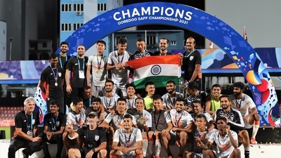 Chhetri credits youngsters in Indian team for SAFF C'ships triumph (Indian Footbal Team / Twitter)