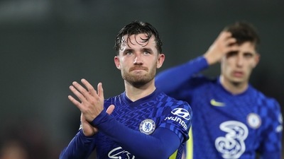 Chelsea's Ben Chilwell celebrates after the match. (Action Images via Reuters)
