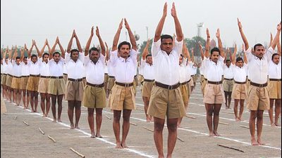 The all-important event, held every five years, at which RSS volunteers are trained about propagating nationalism and Indian culture as well as promoting Swadeshi is being organised outside Nagpur after a long time when assembly polls are proposed in Uttar Pradesh early next year. (FOR REPRESENTATION PURPOSE)