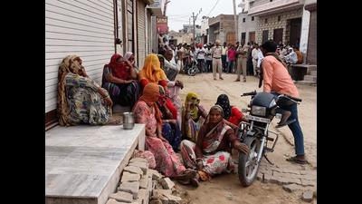 The spot at Sappanwali village near Abohar town in Fazilka district where the bodies of the newlywed couple were found on Sunday. The spot at Sappanwali village near Abohar town in Fazilka district where the bodies of the newlywed couple were found on Sunday.