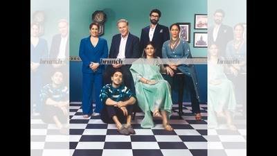 Three of India’s top actors and two successful filmmakers, namely (clockwise, starting from left) Adarsh Gourav, Guneet Monga, Rana Daggubati, Masaba Gupta and Sudha Kongara, ask Netflix founder and co-CEO Reed Hastings (middle, standing), about the way we watch shows and films, and where the industry stands currently; Photo imaging: Piyush Garg; Adarsh Gourav: Styled by: Dolla Baruah; Assisted by: Mudra Khanvilkar, Janvi Shah; Hair: Aamir Shaikh; Makeup: Rahul S. Nikam; On Adarsh: Sweater: The Collective, Kenzo; Pants: Soniya Gakhar; Mules: JOE SHU; Guneet Monga: Styled by: Shreeja Rajgopal; Assisted by: Pooja Gulabani; Hair: Nakky; Makeup: Adesh Kumar Singh; On Guneet: Custom suit for Guneet, Brinda and Sneha; Jewellery, Mahesh Notandass jewellery; Masaba Gupta: Makeup: Saba Khan; Hair: Jyoti Sawant; On Masaba: Outfit, House of Masaba; Rana Daggubati: Styled By: Harman; Makeup:Vijay Dhamne; Hair: H. S Javed; On Rana: Jeans, Canali; Shirt and jacket, Raamz; Reed Hastings: Styled by: Shreeja Rajgopal; Assisted by: Pooja Gulabani, Nida Farooqui, Hrida Advani; On Reed: Blazer: Troy Costa, Denims: Selected Homme, Shoes: Hats Off; Sudha Kongara: Styled by:Poornima Ramaswamy; Hair and makeup: Nida Farooqui, Hrida Advani (Subi Samuel) Three of India’s top actors and two successful filmmakers, namely (clockwise, starting from left) Adarsh Gourav, Guneet Monga, Rana Daggubati, Masaba Gupta and Sudha Kongara, ask Netflix founder and co-CEO Reed Hastings (middle, standing), about the way we watch shows and films, and where the industry stands currently; Photo imaging: Piyush Garg; Adarsh Gourav: Styled by: Dolla Baruah; Assisted by: Mudra Khanvilkar, Janvi Shah; Hair: Aamir Shaikh; Makeup: Rahul S. Nikam; On Adarsh: Sweater: The Collective, Kenzo; Pants: Soniya Gakhar; Mules: JOE SHU; Guneet Monga: Styled by: Shreeja Rajgopal; Assisted by: Pooja Gulabani; Hair: Nakky; Makeup: Adesh Kumar Singh; On Guneet: Custom suit for Guneet, Brinda and Sneha; Jewellery, Mahesh Notandass jewellery; Masaba Gupta: Makeup: Saba Khan; Hair: Jyoti Sawant; On Masaba: Outfit, House of Masaba; Rana Daggubati: Styled By: Harman; Makeup:Vijay Dhamne; Hair: H. S Javed; On Rana: Jeans, Canali; Shirt and jacket, Raamz; Reed Hastings: Styled by: Shreeja Rajgopal; Assisted by: Pooja Gulabani, Nida Farooqui, Hrida Advani; On Reed: Blazer: Troy Costa, Denims: Selected Homme, Shoes: Hats Off; Sudha Kongara: Styled by:Poornima Ramaswamy; Hair and makeup: Nida Farooqui, Hrida Advani (Subi Samuel)
