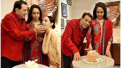 Hema Malini celebrated her birthday with her family and close friends. Hema Malini celebrated her birthday with her family and close friends.