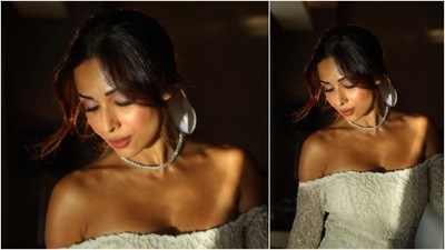 Malaika Arora kept her makeup subtle and tied her hair back in a loose ponytail. (Instagram/@malaikaaroraofficial) Malaika Arora kept her makeup subtle and tied her hair back in a loose ponytail. (Instagram/@malaikaaroraofficial)