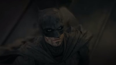 Robert Pattinson in a still from The Batman trailer. Robert Pattinson in a still from The Batman trailer. 