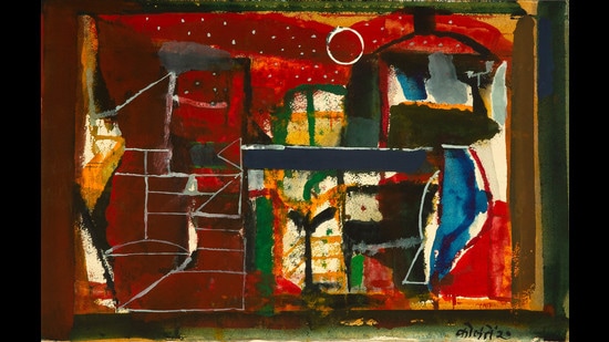 An artwork on display at the exhibition. An artwork on display at the exhibition.