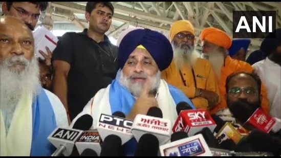 SAD chief Sukhbir Singh Badal further likened the Centre's BSF move to an “army rule”, saying the security forces can now enter border areas and arrest anyone.(ANI) SAD chief Sukhbir Singh Badal further likened the Centre's BSF move to an “army rule”, saying the security forces can now enter border areas and arrest anyone.(ANI)
