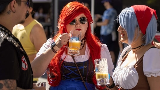 This is one of the most sought after vegan food festivals in LA that features cold German beers and delicious vegan foods. The event happened in LA Studious on October 16. (AFP)