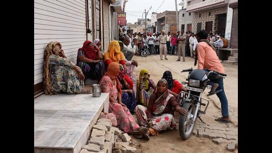 The spot at Sappanwali village near Abohar town in Fazilka district where the bodies of the newlywed couple were found on Sunday.