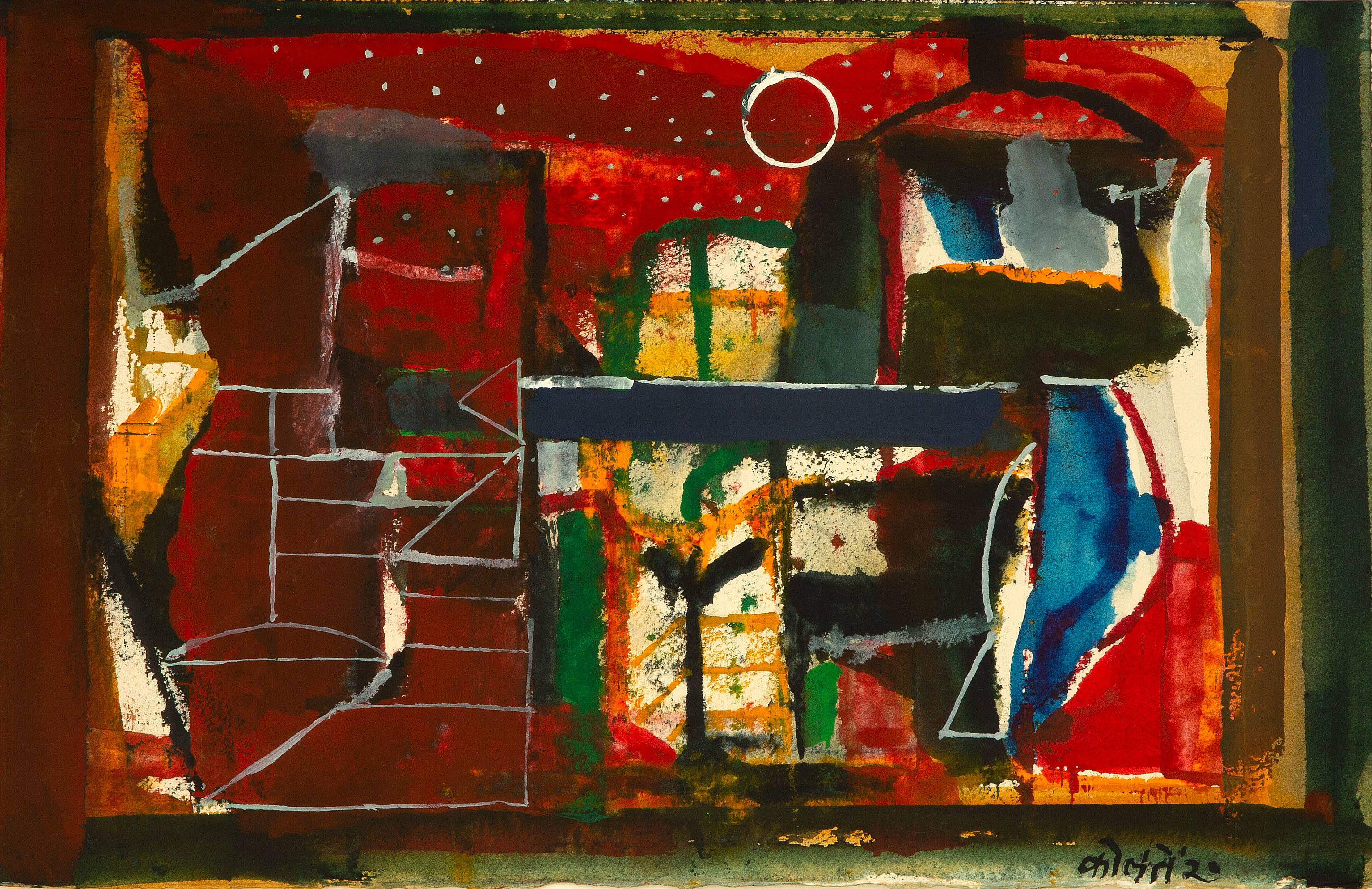 An artwork on display at the exhibition.