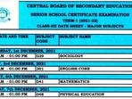 CBSE 12th date sheet 2021: CBSE has released the date sheet for all major subjects. The board will provide date sheet for minor subjects to the schools separately.