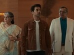 Ratna Pathak Shah, Rajkummar Rao and Paresh Rawal in a still from Hum Do Humaare Do trailer. 