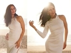 Katrina Kaif poses on the beach. Katrina Kaif poses on the beach.