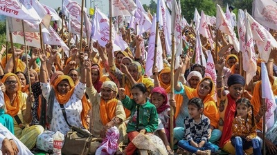 Farmers have claimed that Ashish Mishra was in one of the vehicles, an allegation denied by him and Ajay Mishra who say they can produce evidence to prove he was at an event at that time. (AFP)