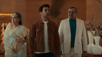 Ratna Pathak Shah, Rajkummar Rao and Paresh Rawal in a still from Hum Do Humaare Do trailer. Ratna Pathak Shah, Rajkummar Rao and Paresh Rawal in a still from Hum Do Humaare Do trailer. 