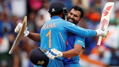 KL Rahul and Rohit Sharma. (File)
