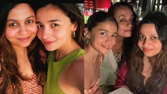 Alia Bhatt with Shaheen Bhatt and Soni Razdan. &nbsp;
