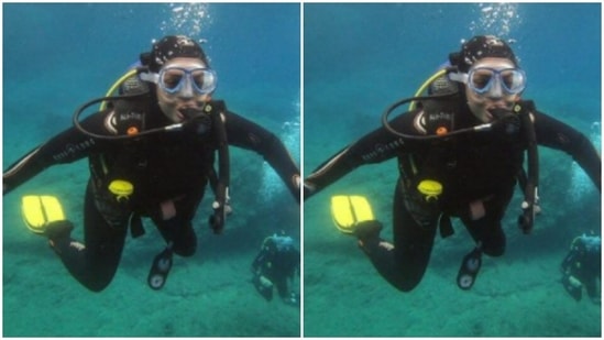 “What better way to do that than to explore the glorious underwater creations of God,” Priyanka posed under the water and let the underwater life marvel her.(Instagram/@priyankachopra)