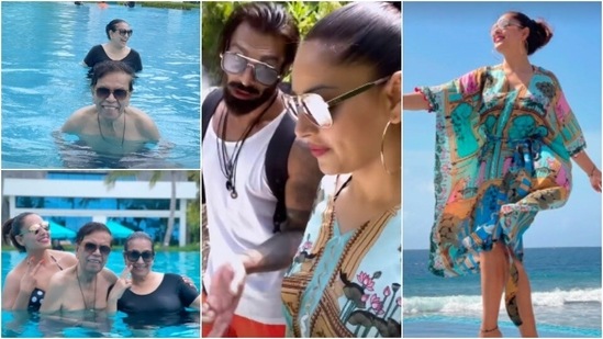 Bipasha Basu blessed our feeds with stunning photos of herself and her family from their Maldives vacation. (Instagram/@bipashabasusinghgrover)