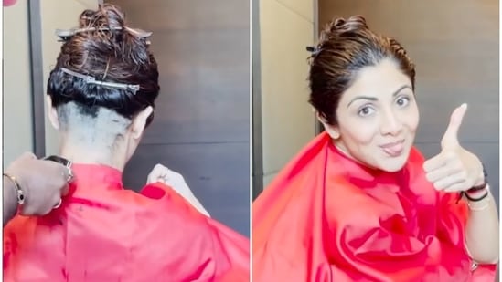 Shilpa Shetty style hair cut!!Steps Hair cut in long hair!! Multi steps cut  full tutorial - YouTube