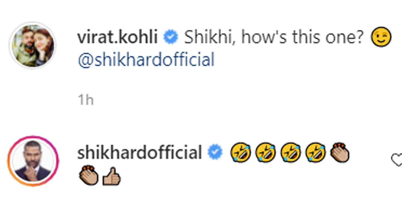 Shikhar Dhawan's response suggests he liked it. (Instagram) Shikhar Dhawan's response suggests he liked it. (Instagram)