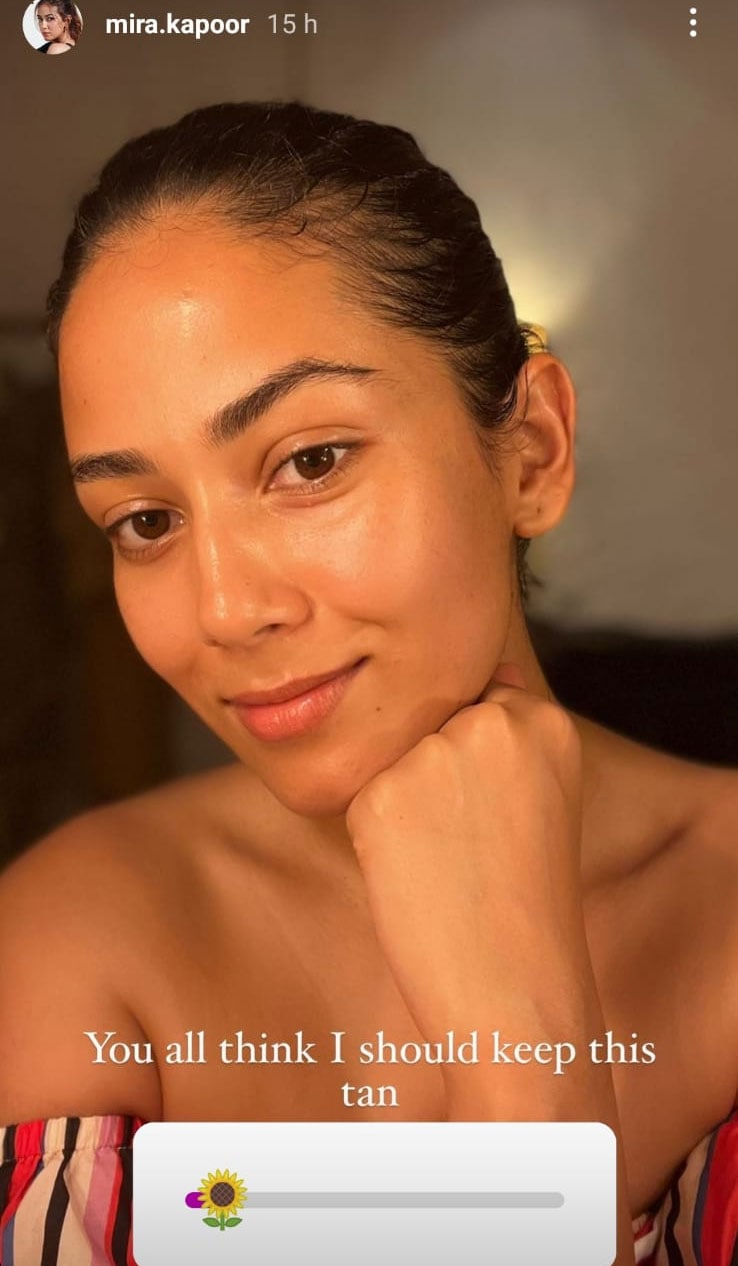 Mira Rajput asked her fans about her tan.