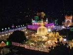 Ajmer: A dargah illuminates with lights during Eid Milad-un-Nabi, in Ajmer.(PTI) Ajmer: A dargah illuminates with lights during Eid Milad-un-Nabi, in Ajmer.(PTI)