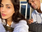 Rhea Chakraborty with her brother Showik Chakraborty.