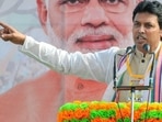 Tripura chief minister Biplab Kumar Deb.(PTI) Tripura chief minister Biplab Kumar Deb.(PTI)
