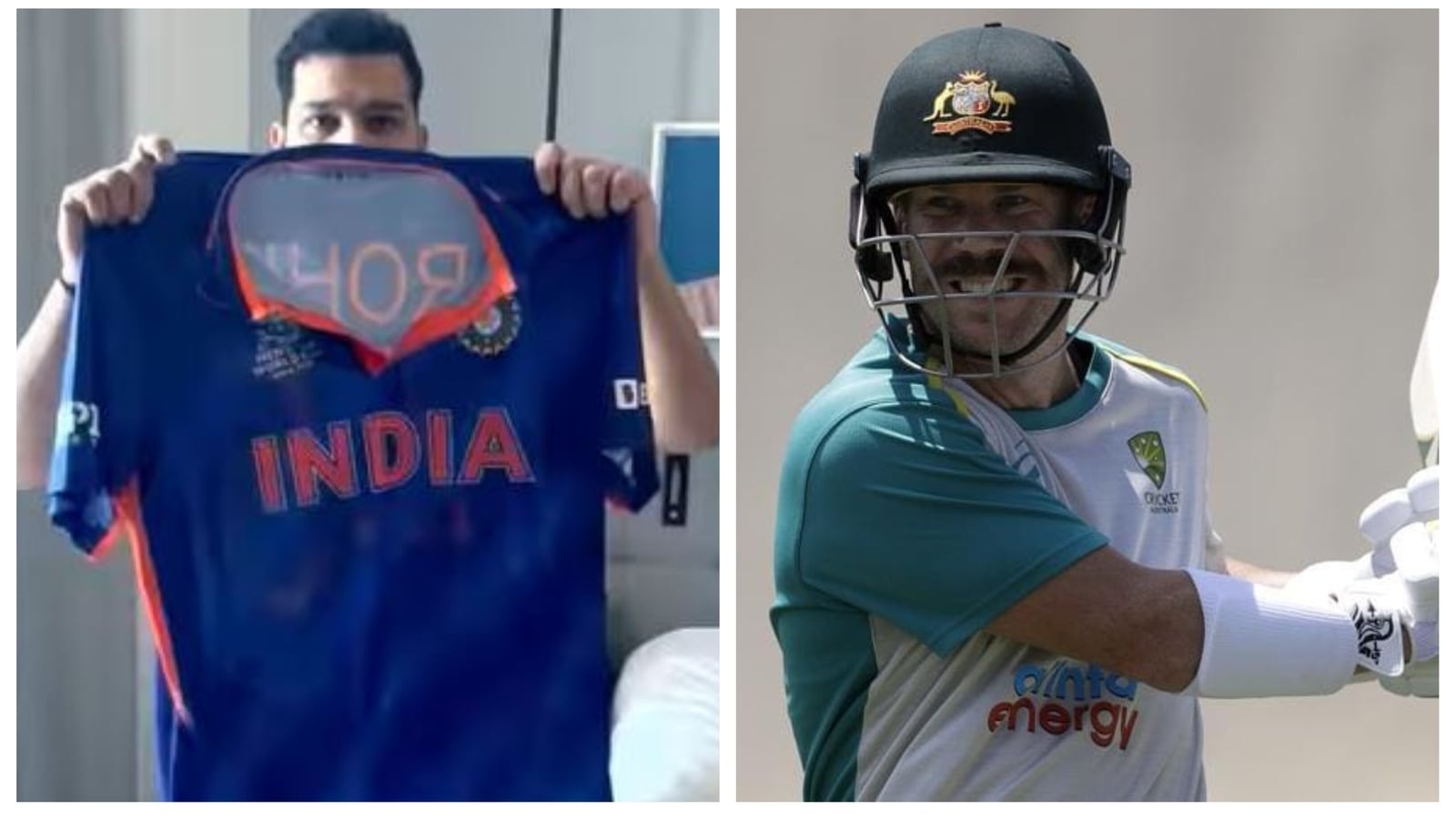 David Warner trolls Rohit Sharma for copying him on Instagram video with Indias new T20 World Cup jersey Cricket