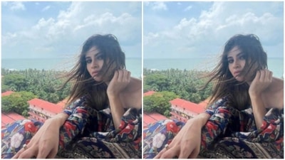 In a blue salwar suit, Mouni Roy posed for multiple pictures. (Instagram/@imouniroy) In a blue salwar suit, Mouni Roy posed for multiple pictures. (Instagram/@imouniroy)