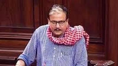 RJD’s Rajya Sabha MP Manoj Jha on Tuesday launching a scathing attack against Congress in-charge of the state Bhakta Charan Das in the run-up to bypolls in Bihar on October 30. (HT PHOTO.) RJD’s Rajya Sabha MP Manoj Jha on Tuesday launching a scathing attack against Congress in-charge of the state Bhakta Charan Das in the run-up to bypolls in Bihar on October 30. (HT PHOTO.)