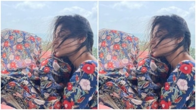 She is in a peaceful state of mind overlooking the greens from her balcony. This picture documents her state of mind. (Instagram/@imouniroy) She is in a peaceful state of mind overlooking the greens from her balcony. This picture documents her state of mind. (Instagram/@imouniroy)