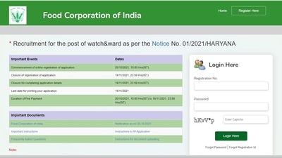 FCI Haryana recruitment: 380 vacancies of the watchman on offer