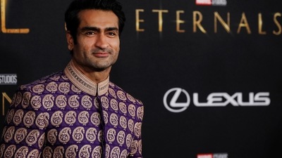 Kumail Nanjiani at the premiere of Eternals in Los Angeles, California, U.S. (REUTERS)