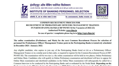 IBPS PO Recruitment 2022-23 notification can be checked on official website of IBPS (ibps.in) or at the bottom of the story. (ibps.in)