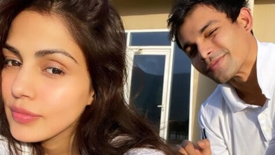 Rhea Chakraborty with her brother Showik Chakraborty.