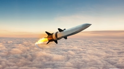 A hypersonic air-breathing weapons concept (HAWC) missile as seen in an artist's conception.&nbsp; (Image via REUTERS)