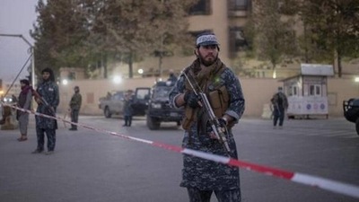 Taliban fighters guard Serena hotel, which is popular with foreigners in Kabul, Afghanistan. Taliban fighters guard Serena hotel, which is popular with foreigners in Kabul, Afghanistan.