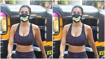 Malaika stepped out of her home and was on her way to the Diva Studio – the yoga studio that she is a part of. (HT Photos/Varinder Chawla) Malaika stepped out of her home and was on her way to the Diva Studio – the yoga studio that she is a part of. (HT Photos/Varinder Chawla)