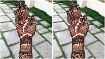 Deck up in this bridal mehendi design and fill your special day with a whole lot of love. (https://www.pinterest.com/) Deck up in this bridal mehendi design and fill your special day with a whole lot of love. (https://www.pinterest.com/)