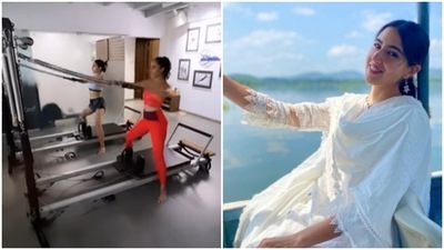 ‘Another day, another way’ of workout for Sara Ali Khan. Video inside (Instagram/@namratapurohit) ‘Another day, another way’ of workout for Sara Ali Khan. Video inside (Instagram/@namratapurohit)