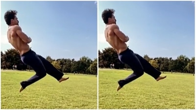Tiger got a day off from shooting in London. He decided to dedicate the entire day to his fitness routine. (Instagram/@tigerjackieshroff) Tiger got a day off from shooting in London. He decided to dedicate the entire day to his fitness routine. (Instagram/@tigerjackieshroff)