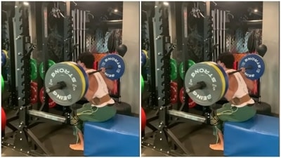 With 100kgs jump squats and 140kgs back squats, is there anything that Tiger Shroff can’t do? (Instagram/@tigerjackieshroff) With 100kgs jump squats and 140kgs back squats, is there anything that Tiger Shroff can’t do? (Instagram/@tigerjackieshroff)