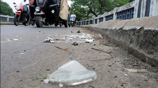 The car driver fled the scene, leaving the injured bleeding in Landran. (HT Photo/For representation only)