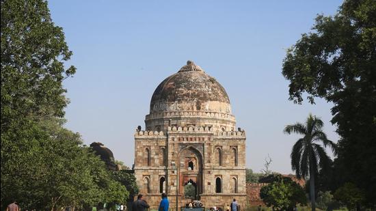 At Lodhi Gardens in Delhi on Tuesday, as residents breathed relatively clean air a day after a record-breaking downpour. (Sanchit Khanna/HT Photo)