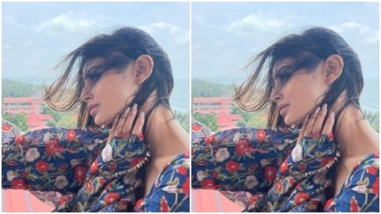 Mouni looked away from the camera, as she stared at the beauty of nature around her.(Instagram/@imouniroy)
